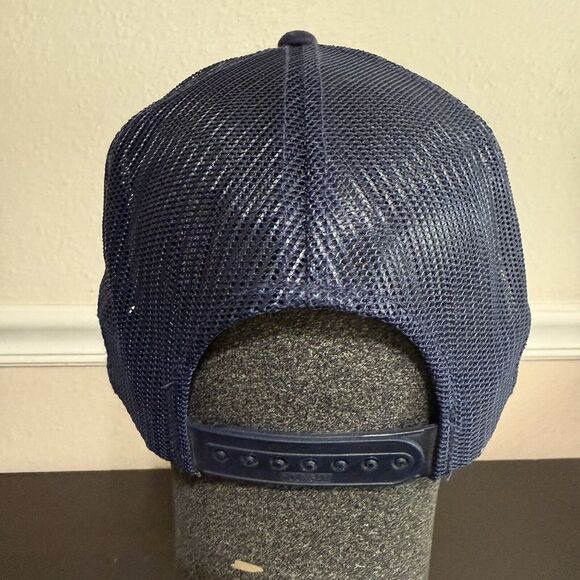 Vintage 2008 Topaz Lodge Fishing‎ Derby Blue Snapback Trucker Hat Rope Cap Lures - Picture 4 of 11